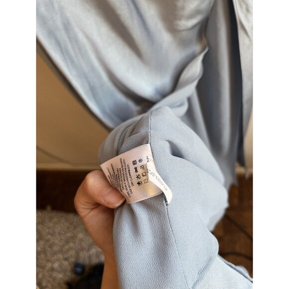 Shona Joy La Lune Asymmetrical Gathered Maxi Dress in Blue Size 2 - Picture 15 of 16